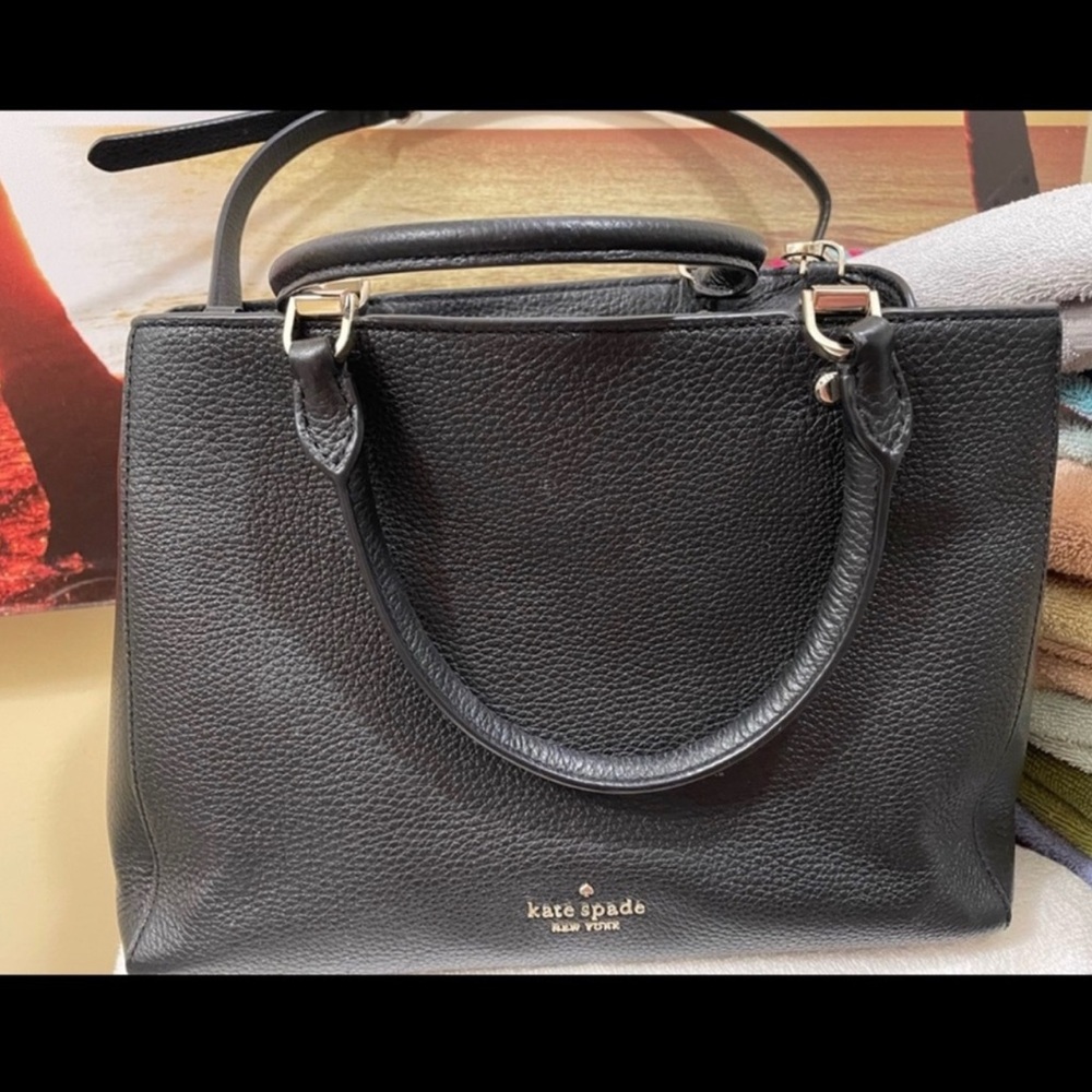 Kate Spade Black Satchel with Gold Hardware